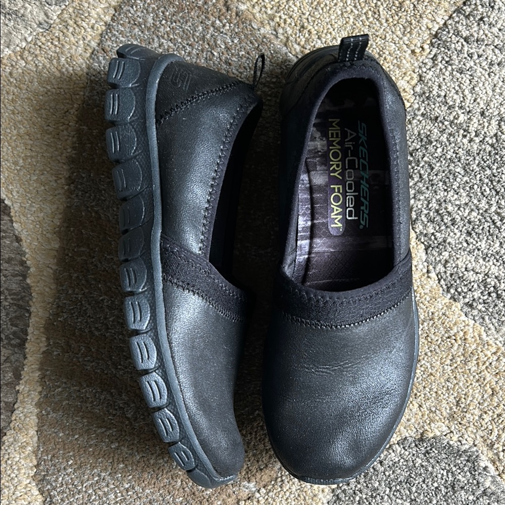 Skechers Black Memory Foam Slip-Ons